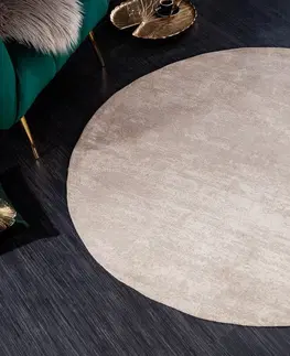 Koberce LuxD Designový kulatý koberec Rowan 150 cm béžový