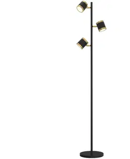 Lampy Wofi Wofi 3003-304S - LED Stmívatelná stojací lampa TOULOUSE LED/21W/230V černá/zlatá 