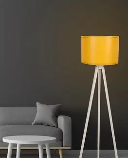 Lampy a lampičky Stojací lampa 117 krémová žlutá