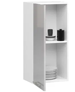 Kuchyňské dolní skříňky Ak furniture Závěsná kuchyňská skříňka Olivie W 40 cm bílá/metalický lesk 