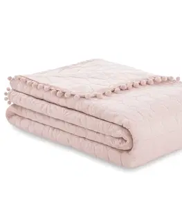 Přehozy Přehoz na postel AmeliaHome Meadore V pudrově růžový, velikost 260x280