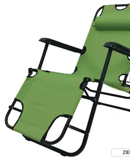 Zahradní židle a křesla Kontrast Zahradní polohovatelné křeslo RIVIERA zelené