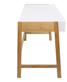 Pracovní stoly Psací stůl s úložným prostorem Dekorhome