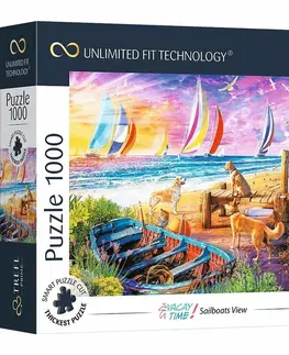 Hračky puzzle TREFL - Prime puzzle 1000 UFT - Doba dovolené: Plachetnice