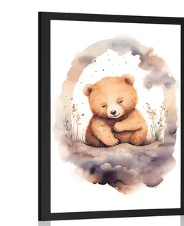 Zasněná zvířátka Plakát zasněný medvídek