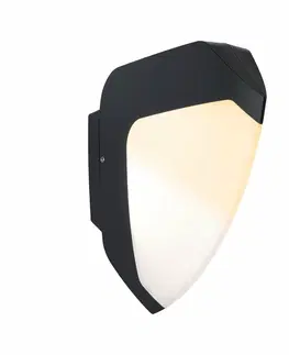 Chytré osvětlení VÝPRODEJ VZORKU PAULMANN LED venkovní nástěnné svítidlo Smart Home Zigbee Ikosea neláká hmyz IP44 50x203mm CCT 4,4W 230V antracit umělá hmota
