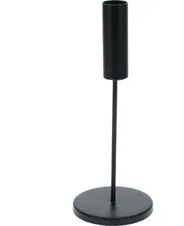 Svícny Kovový svícen Minimalist černá, 8 x 20,7 cm