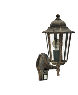 Zahradní lampy Rabalux Rabalux 8218 - Venkovní nástěnné svítidlo s čidlem VELENCE 1xE27/60W/230V 
