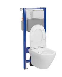 Záchody CERSANIT Set C20 AQUA 50 MECH QF WHB LARGA OVAL CO DUR SC EO S701-823