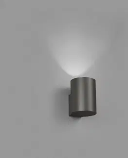 LED venkovní nástěnná svítidla FARO THON 1L LED nástěnná lampa, šedá