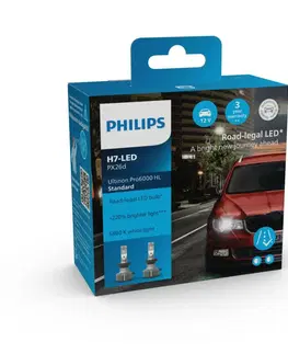 Autožárovky Philips H7 12V 17W Ultinon Pro6000 LED 5800K homologace Standard 2ks 11972U60SX2