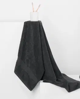 Ručníky Bavlněný ručník DecoKing Marina uhlový, velikost 70x140