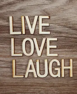 Samolepící tapety Samolepící tapeta se slovy - Live Love Laugh