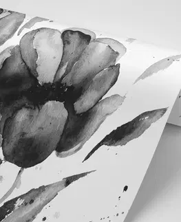 Černobílé tapety Tapeta černobílé tulipány v zajímavém provedení