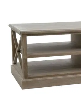 Konferenční stolky Dřevěný konferenční stolek s košíkem Jerome - 120*69*51 cm J-Line by Jolipa 13425