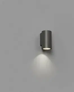 LED venkovní nástěnná svítidla FARO THON 1L LED nástěnná lampa, šedá