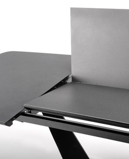Jídelní stoly Rozkládací stůl EMBER, tmavě šedá/černá