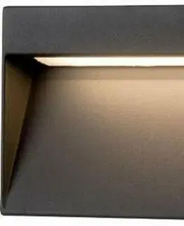 LED venkovní nástěnná svítidla AZzardo AZ4368 venkovní nástěnné svítidlo CASORIA SLIM tmavá šedá