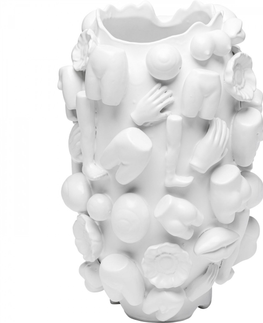 Kameninové vázy KARE Design Bílá kameninová váza Body Parts 37cm