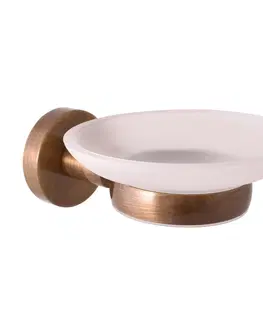 Misky na mýdlo SLEZAK-RAV Mýdlenka skleněná stará mosaz (bronz) Koupelnový doplněk COLORADO, Barva: stará mosaz COA0300SM