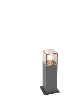 Venkovni stojaci lampy Venkovní lampa 30 cm antracitová s hrotem země a kabelovým pouzdrem - Dánsko