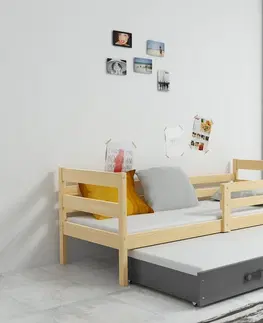 Postele BMS Dětská postel s přistýlkou Eryk 2 | borovice Barva: Borovice / bílá, Rozměr: 200 x 90 cm