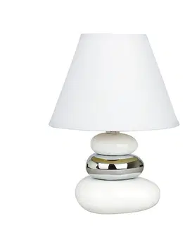 Lampičky Stolní lampa Salem, bílo-stříbrná, Rabalux 4949