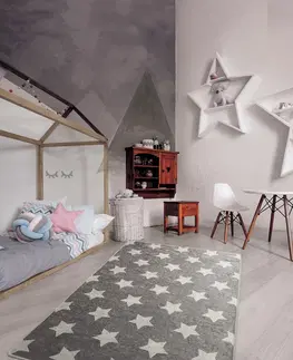 Koberce a koberečky Conceptum Hypnose Dětský koberec Stars 100x160 cm šedý