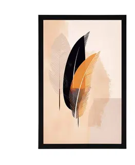 Abstraktní tvary Plakát abstraktní tvary peříčka