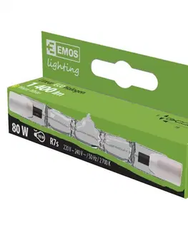 Halogenové žárovky EMOS Lighting EMOS Halogenová žárovka ECO J78 80W R7S teplá bílá 1527000800