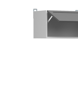 Kuchyňské linky JAMISON, skříňka nad digestoř 60 cm, bílá/grafit