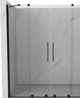 Sprchové kouty MEXEN/S Velar Duo posuvné sprchové dveře 200, transparent, černá 871-200-000-02-70