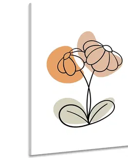 Obrazy květů Obraz minimalistický květ na bílém pozadí No1