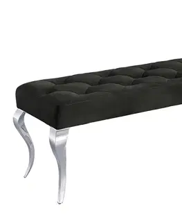 Lavice do jídelny LuxD Designová lavice Rococo, 170 cm, černá