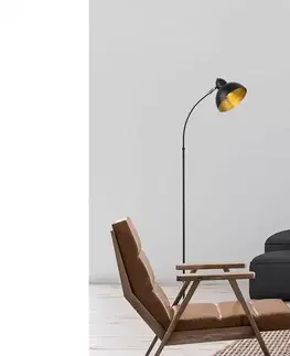 Svítidla Sofahouse 29610 Designová stojanová lampa Vasso 162 cm černá - Skladem
