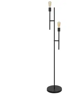 Lampy  Stojací lampa CARTAGO 2xE27/60W/230V černá 