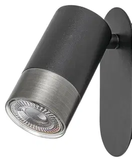 Moderní bodová svítidla Rabalux nástěnné/stropní bodové svítidlo Zircon GU10 1X MAX 5W matná černá 5069