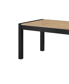 Jídelní stoly NATALENSIS rozkládací stůl, dub taurus/černý mat