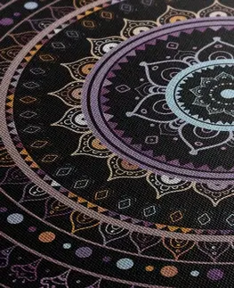 Obrazy Feng Shui Obraz Mandala se vzorem slunce ve fialových odstínech