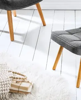 Designové taburety LuxD Designová podnožka Sweden, šedá