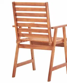 Zahradní křesla a židle Zahradní jídelní židle 3 ks akáciové dřevo Dekorhome