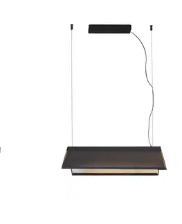 Závěsná světla FARO BARCELONA Ludovico Povrchové závěsné svítidlo LED, 60 cm, černé