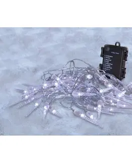 Vánoční dekorace Solight Světelný venkovní řetěz s 50 LED akrylátovými rampouchy, 7,5 m