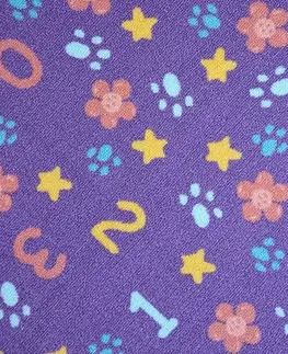 Koberce a koberečky Dywany Lusczow Dětský kusový koberec NUMBERS fialový, velikost 150x150