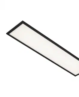 LED stropní svítidla BRILONER Slim svítidlo LED panel, 100 cm, 22 W, černá BRILO 7067-015