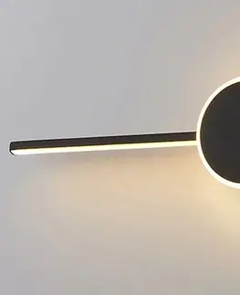 LED osvětlení TooLight Koupelnové svítidlo s LED Round BLACK 60CM APP849-1W