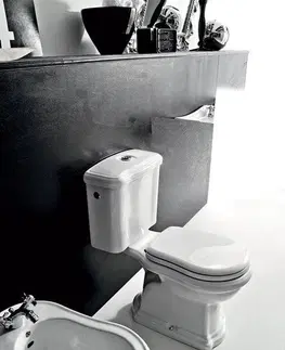 Záchody KERASAN RETRO WC kombi mísa 38,5x72cm, spodní odpad, bílá 101201