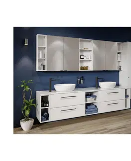Koupelna CERSANIT Modulová otevřená horní skříňka LARGA 40 modrá S932-085