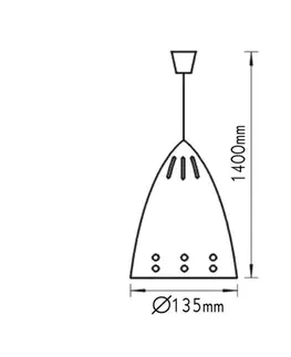 Klasická závěsná svítidla ACA Lighting závěsné svítidlo XF15B D13 AC.3XF15B