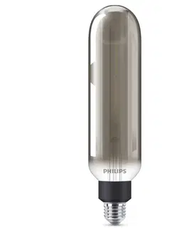 Stmívatelné LED žárovky Philips Philips E27 Giant LED trubicová lampa 6,5W dimmb kouřová